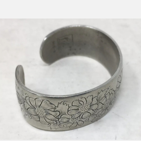 Vintage Kirk Stieff Pewter Cuff Bracelet - Picture 6 of 8